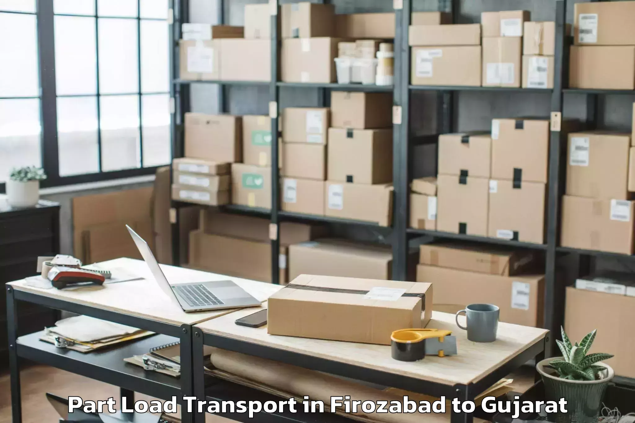 Expert Firozabad to Rajula Part Load Transport